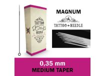 Magnum (M1) agujas estériles 0.35 mm - Medium Taper | Aguja de Tatuaje