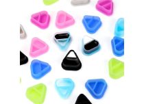 Tapones de silicona triangulares 2 en 1 en diferentes colores - 80 uds. | SKULLDNA