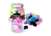 Tapones de silicona rectangulares 2 en 1 en diferentes colores - 80 uds. | SKULLDNA