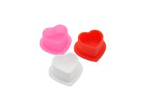 Tapones de silicona Ø 16 mm - diseño corazón Paquete de 100 unidades