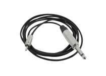 Clip Cord Jack 6,35/RCA recto Longitud 2m Slim Cable Negro | Vmoths