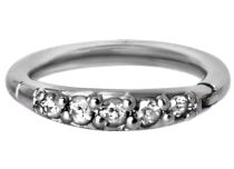 Bisagra Acero 5 Strass Blanco | Itc