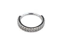 Anillo bisagra CoCr 1.2mm doble línea strass