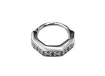 Anillo de bisagra CoCR 1.2X8 hexagonal strass