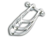 Barbell Acier Accessoire Spécial Cartillage Orné de Strass | Itc