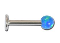 Labret Sintético Opal Acero, Bola 3 mm |Itc