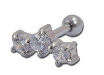 Barbell Acero Cristal Grabado  iTC