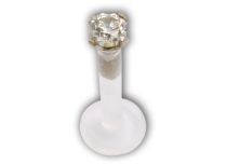 Labret BioFlex 1,2 x 8 mm Cristal Griffé |  ITC