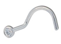 Clavo nasal recto de titanio Curva grande 0,8 mm Cristal blanco |  ITC
