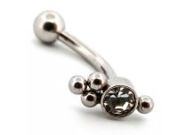 Tribal Micro Banana de Acero con Strass |  ITC