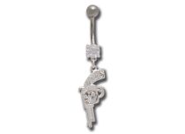 Banana Steel Fancy White Crystal Gun motif |  ITC