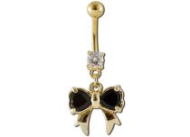 Banana Steel Gold Fancy Crystal Bow pattern |  ITC