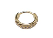 Anillo bisagra CoCr Pvd Oro 1.2X10 multi strass