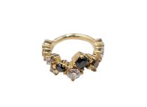 Anillo bisagra CoCr Pvd Oro 1.2X8 forma geométrica