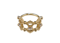 Anillo bisagra Pvd Oro CoCr 1.2X10 strass segmentado