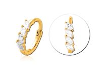 Anillo Bisagra Oro Corona Strass |  ITC