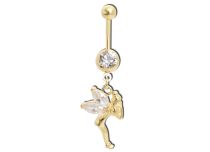 Banana Acero Oro Fino Fantasia Hada Cristal Blanco | Itc