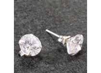 Par de fichas de plata y cristal redondo | Itc