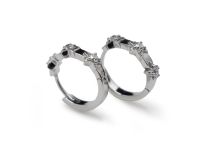 Par de pendientes de estrella de CoCr con strass 0.8X10