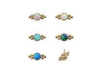 Accesorio sin rosca Titanio PVD Oro 0,5X3 doble motivo trinidad
