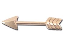 Barbell Acero Dorado Rosa Flecha patrón | Itc