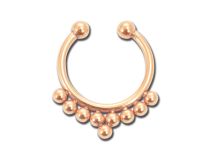 Faux Jewel Septum Acero Rosa Oro Bola Herradura | Itc