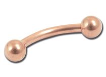 Banana Acero Oro Rosa con Bolas 3 mm | Itc