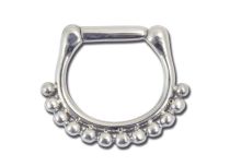 Anillo Septo Acero Bisagra Cadena De Bolas Patrón |Itc
