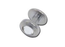 Implante Dérmico Estéril Titanio 3mm Disco Rhinestone Blanco | Itc