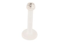 Caja de 10 unidades de Labret BioFlex Estéril Blanco Antimicrobiano Rhinestone 3 mm |  ITC