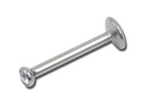 Caja de 10 unidades de Labret de Titanio Estéril Interno Cristal Blanco | Itc