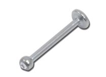 Caja 10 pzas Titanio Labret Disco Estéril 4 mm Bola 2.5 mm Strass Blanco | Itc