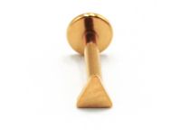 Labret Titanio PVD Oro Patrón Triángulo Estéril Interno | Itc