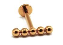 Labret Titanio PVD Oro Patrón interno estéril 5 bolas rectas | Itc