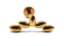 Labret Titanio PVD Oro Interna Estéril Patrón Almendra | Itc