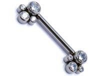 Barbell Titanio Patrón Estéril Interno 4 Strass | Itc