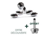 Labret Titane Interne Stérile motif Amande | Itc