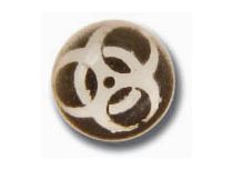 Bola de acero Push Clip Patrón Biohazard | Itc