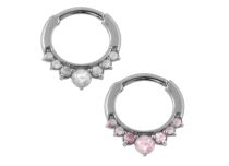 Anillo Bisagra Acero Ópalo Sintético |  ITC