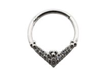 Anillo bisagra acero Rhinestone Rombo |  ITC