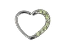 Anillo Corazón de Acero con Cristales |  ITC