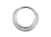 Anillo bisagra acero Cristal blanco |  ITC