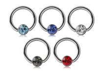 Anillo engastado con un Cristal de Color 2,5 mm | Itc