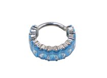 Anillo de titanio con bisagra y multi strass|  ITC