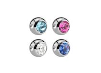 Clip de cristal de colores Bola de acero |  ITC