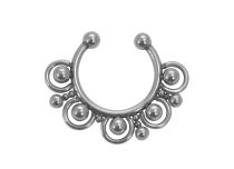 Anillo y Cuentas de Acero Faux Jewel Septum |  ITC