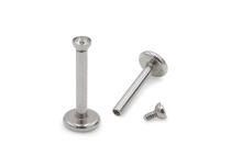 Labrette interno de acero atornillable con strass blanco | Itc