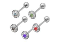 Barbell Acero 1,6 x 16 y Disco 8 mm multicolor Cristal |  ITC