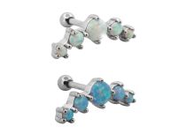 Barbell Acero Especial Tragus Strass Color Diamante Iridiscente|  ITC