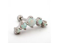 Barbell Acero Especial Trago Strass Color Diamante Iridiscente| Itc